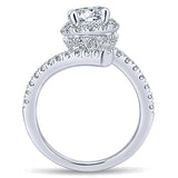 14k White Gold Nova Semi-Mount Engagement Ring
