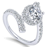 14k White Gold Nova Semi-Mount Engagement Ring