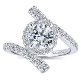 14k White Gold Nova Semi-Mount Engagement Ring
