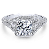 14k White Gold Entwined Semi-Mount Engagement Ring