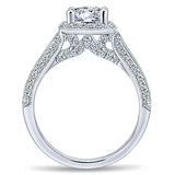 14k White Gold Entwined Semi-Mount Engagement Ring