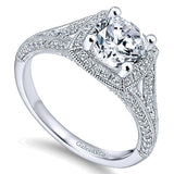 14k White Gold Entwined Semi-Mount Engagement Ring