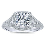 14k White Gold Entwined Semi-Mount Engagement Ring