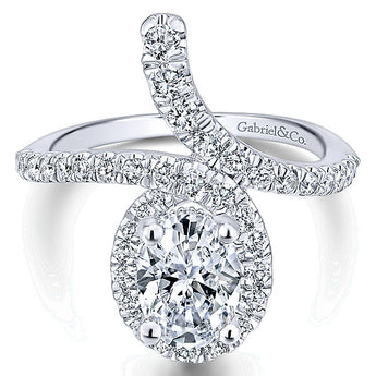 14k White Gold Nova Semi-Mount Engagement Ring