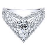 14k White Gold Nova Semi-Mount Engagement Ring