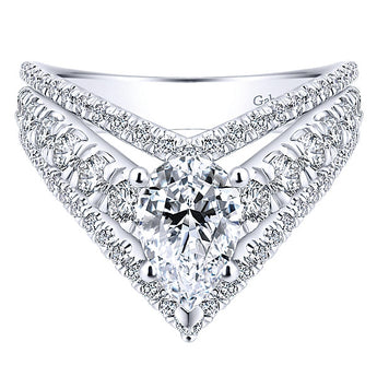 14k White Gold Nova Semi-Mount Engagement Ring