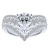 14k White Gold Nova Semi-Mount Engagement Ring