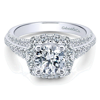 14k White Gold Entwined Semi-Mount Engagement Ring