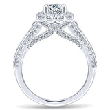 14k White Gold Entwined Semi-Mount Engagement Ring