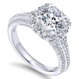 14k White Gold Entwined Semi-Mount Engagement Ring