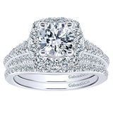 14k White Gold Entwined Semi-Mount Engagement Ring