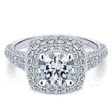 14k White Gold Entwined Semi-Mount  Engagement Ring