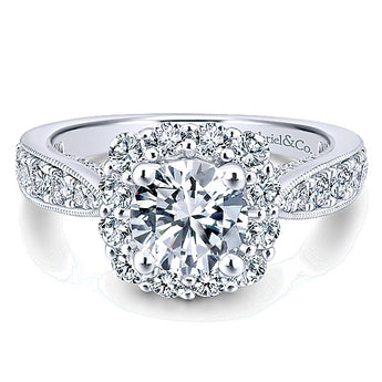 14k White Gold Entwined Semi-Mount Engagement Ring