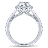 14k White Gold Entwined Semi-Mount Engagement Ring