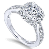 14k White Gold Entwined Semi-Mount Engagement Ring