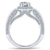 14k White Gold Entwined Semi-Mount Engagement Ring