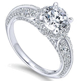 14k White Gold Entwined Semi-Mount Engagement Ring