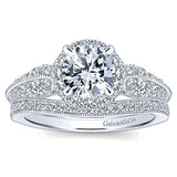 14k White Gold Entwined Semi-Mount Engagement Ring