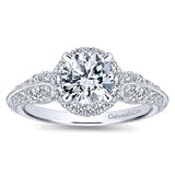 14k White Gold Entwined Semi-Mount Engagement Ring