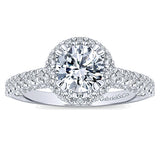 14k White Gold Infinity Semi-Mount Engagement Ring