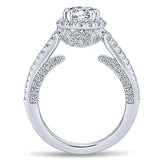 14k White Gold Infinity Semi-Mount Engagement Ring
