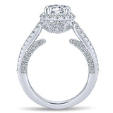 14k White Gold Infinity Semi-Mount Engagement Ring