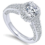 14k White Gold Infinity Semi-Mount Engagement Ring