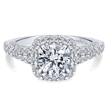 14k White Gold Infinity Semi-Mount Engagement Ring