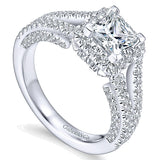 14k White Gold Infinity Semi-Mount Engagement Ring