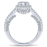 14k White Gold Infinity Semi-Mount Engagement Ring