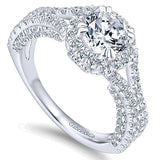 14k White Gold Infinity Semi-Mount Engagement Ring