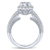14k White Gold Infinity Semi-Mount Engagement Ring