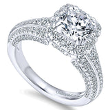 14k White Gold Infinity Semi-Mount Engagement Ring