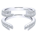 14k White Gold Contemporary Jacket Anniversary Band