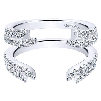 14k White Gold Contemporary Jacket Anniversary Band