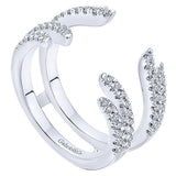 14k White Gold Contemporary Jacket Anniversary Band