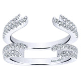 14k White Gold Contemporary Jacket Anniversary Band