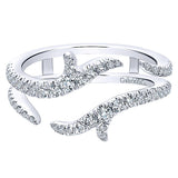 14k White Gold Contemporary Jacket Anniversary Band