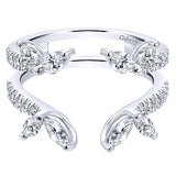 14k White Gold Contemporary Jacket Anniversary Band