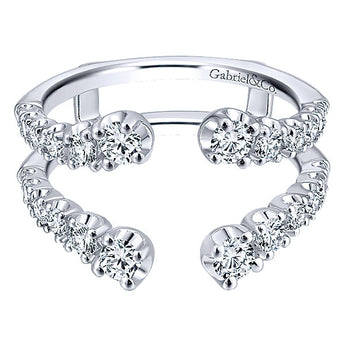 14k White Gold Contemporary Jacket Anniversary Band