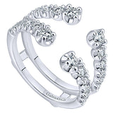 14k White Gold Contemporary Jacket Anniversary Band
