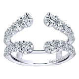 14k White Gold Contemporary Jacket Anniversary Band