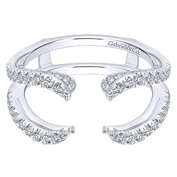 14k White Gold Contemporary Jacket Anniversary Band
