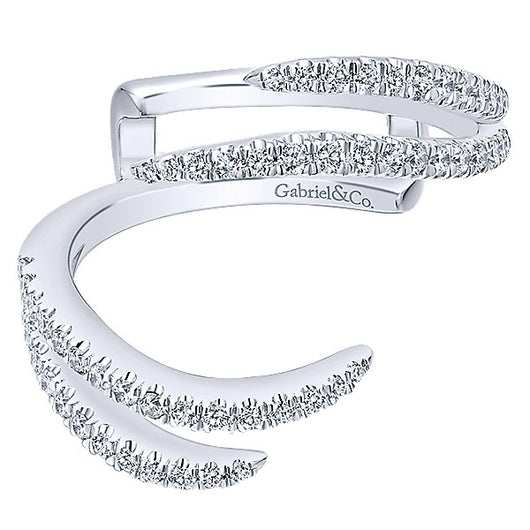 14k White Gold Contemporary Jacket Anniversary Band