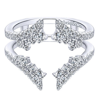 14k White Gold Contemporary Jacket Anniversary Band