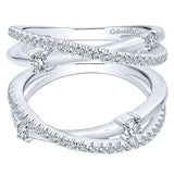 14k White Gold Contemporary Jacket Anniversary Band