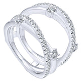 14k White Gold Contemporary Jacket Anniversary Band