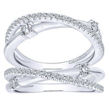 14k White Gold Contemporary Jacket Anniversary Band