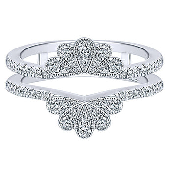 14k White Gold Contemporary Jacket Anniversary Band