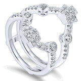 14k White Gold Victorian Jacket Anniversary Band